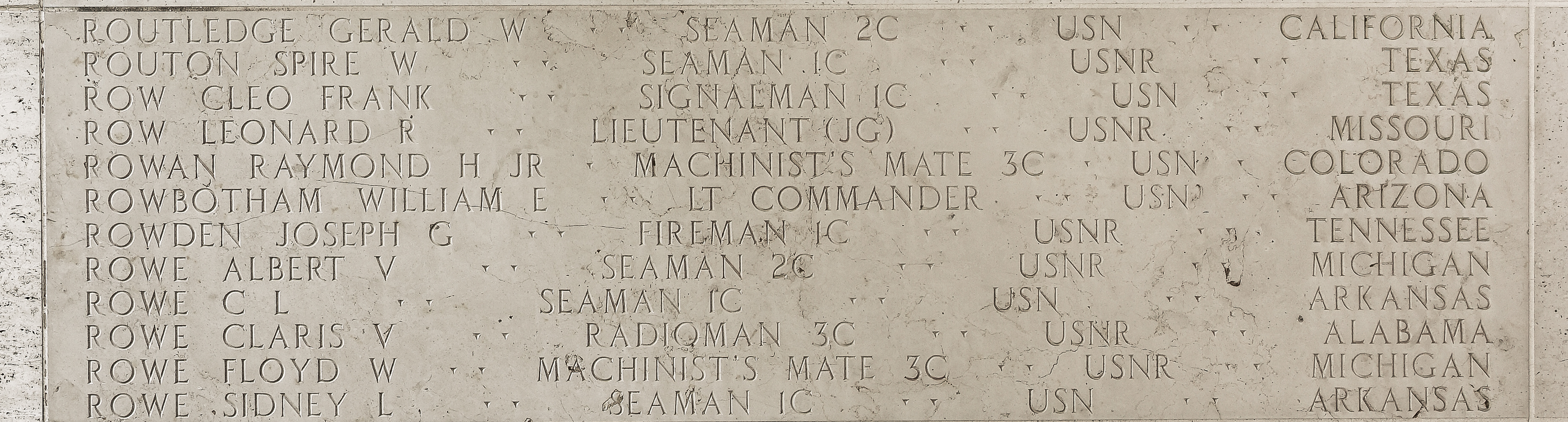 William E. Rowbotham, Lieutenant Commander